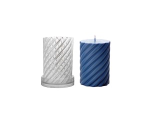 Poli Karbon Mum Kalıbı Mika Mum Kalıbı Burgulu Model 7.7cmx7cm GT-6234