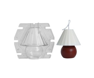Poli Karbon Mum Kalıbı Mika Mum Kalıbı Şemsiye Tipi Masa Lambası 8.9cmx7.5cm GT-6228