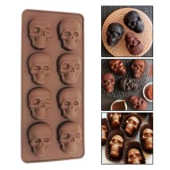 Epoksi Şeker Hamuru Çikolata ve Kurabiye Çoklu Kuru Kafa Silikon Kalıbı