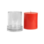 Poli Karbon Mum Kalıbı Mika Mum Kalıbı Silindir Mika Mum Kalıbı 10cmx9.8cm GT-6249