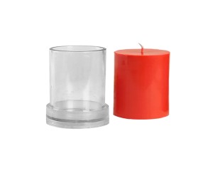 Poli Karbon Mum Kalıbı Mika Mum Kalıbı Silindir Mika Mum Kalıbı 10cmx9.8cm GT-6249