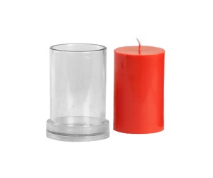 Poli Karbon Mum Kalıbı Mika Mum Kalıbı Silindir Mika Mum Kalıbı 12.5cmx8cm GT-6248