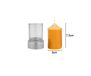 Poli Karbon Mum Kalıbı Mika Mum Kalıbı Silindir Mika Mum Kalıbı 7.5cmx5cm GT-6250