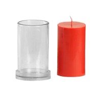 Poli Karbon Mum Kalıbı Mika Mum Kalıbı Silindir Mika Mum Kalıbı 15cmx7cm GT-6245