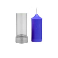 Poli Karbon Mum Kalıbı Mika Mum Kalıbı Silindir Mika Mum Kalıbı 15cmx5cm GT-6251