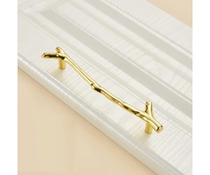 Epoksi Tepsi Kulpu Dal Ağaç Model Gold Altın - 128mm (Çift)