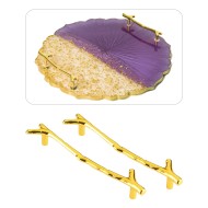 Epoksi Tepsi Kulpu Dal Ağaç Model Gold Altın - 128mm (Çift)