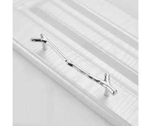 Epoksi Tepsi Kulpu Dal Ağaç Model Gümüş Silver - 128mm (Çift)