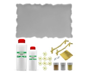 Epoksi Dikdörtgen Tepsi Kalıbı Seti-1 (30cmx19cm)