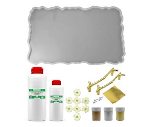 Epoksi Dikdörtgen Tepsi Kalıbı Seti-3 (34.6x21x1cm)