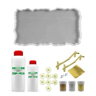 Epoksi Dikdörtgen Tepsi Kalıbı Seti-4 (30.5x17x0.8cm)