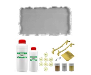 Epoksi Dikdörtgen Tepsi Kalıbı Seti-4 (30.5x17x0.8cm)