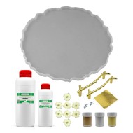 Epoksi Yuvarlak Tepsi Kalıbı Seti-2 (32cmx1cm)