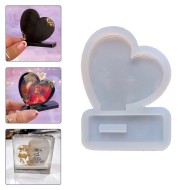 Epoksi Kalp Masa Süsü Resimlik Silikon Kalıbı EM266