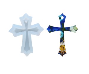 Epoksi Hristiyan Haç Anahtarlık Silikon Kalıbı EM277