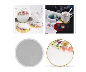 Epoksi Yuvarlak Daire Bardak Altlığı Silikon Kalıbı - 10cm