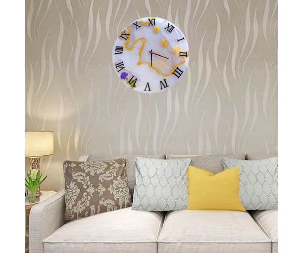 Epoksi Roma Rakamı Silikon Saat Kalıbı Büyük Boy 40cm EM280