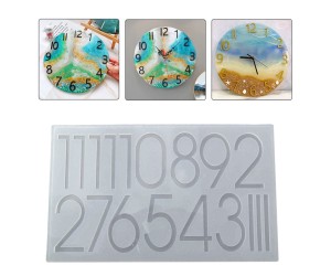 Epoksi Saat Normal Rakam Seti Silikon Kalıbı EM284