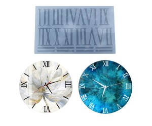 Epoksi Saat Roma Rakam Seti Silikon Kalıbı EM283