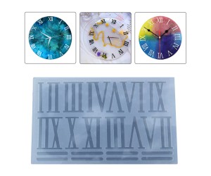 Epoksi Saat Roma Rakam Seti Silikon Kalıbı EM283