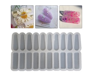 Epoksi Tırtıklı Çoklu Toka Silikon Kalıbı Ortası Düz Model EM287