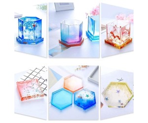 Epoksi Bardak Altı Silikon Kalıbı Seti - 4 Parça Epoksi Bardak Altı Silikon Kalıbı Seti - 4 Parça