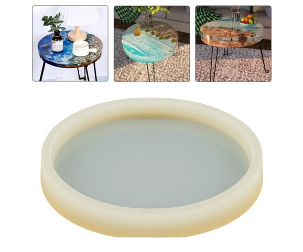 Epoksi Sehpa Kalıbı Yuvarlak Daire Sehpa Kalıbı Silikon 38,5cm ( Ön Sipariş 3-5 İş Günü )