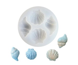 Epoksi Anahtarlık ve Kolye Deniz Kabuğu Silikon Kalıbı