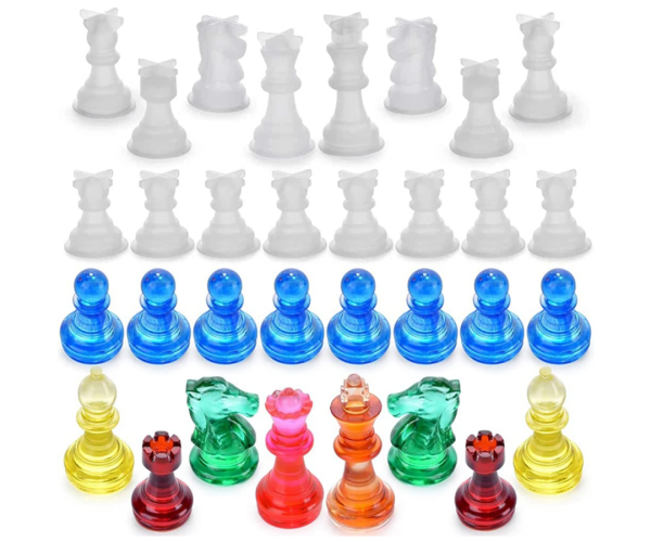 Epoksi 3d Satranç Silikon Kalıbı 16 lı Seti