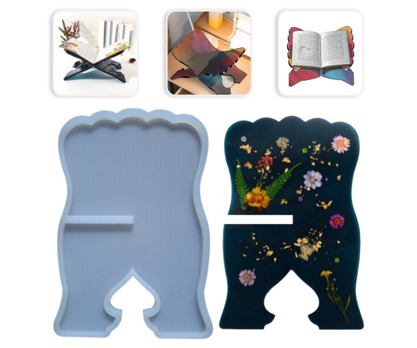 Epoksi Rahle Silikon Kalıbı Kitap Standı Tekli